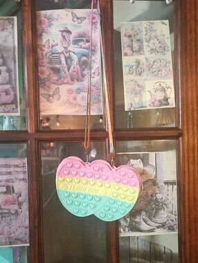 Heart Pop It Silcone Purse